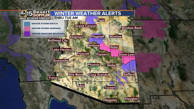 Winter weather alerts hit Arizona