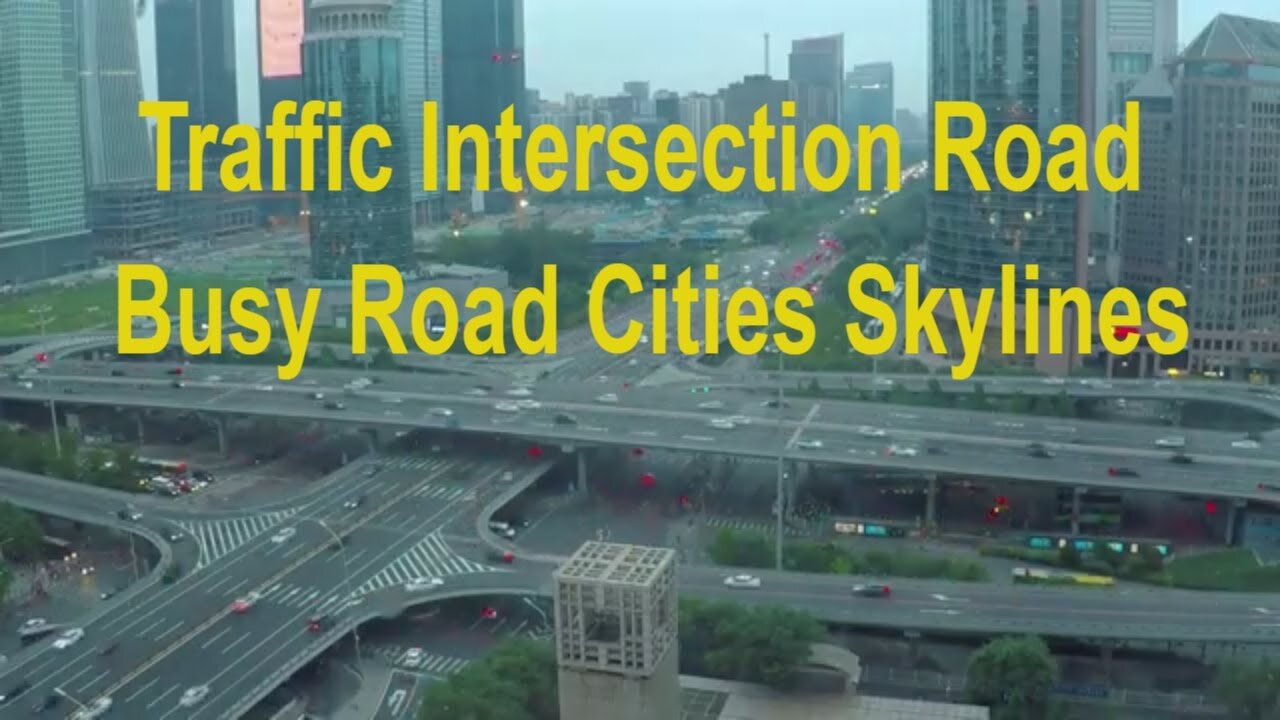 Traffic Jum intersection road in a city busy Road Cities Skylines