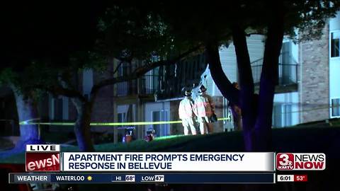 Fire leaves dozens displaced at Bellevue apartment complex.