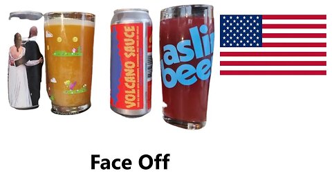 Double USA Face Off Volcano Sauce 6.0% ABV & Mortails AINE Gose Ale 6.0% ABV