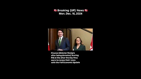 Breaking (UP) News: Finance Minister Resigns!