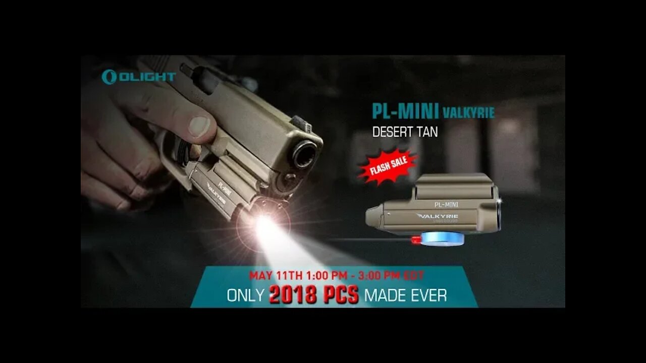 Olight PL-Mini Desert Tan Tactical LED Rail Light Flash Sale TODAY!