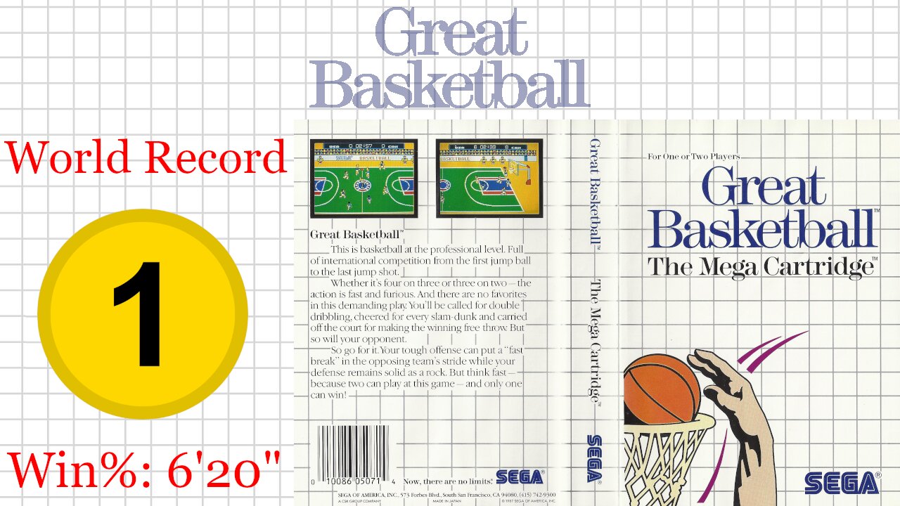 Great Basketball [SMS] Win a Game [6'20"650] WR🥇 | SEGA Master System | World Record