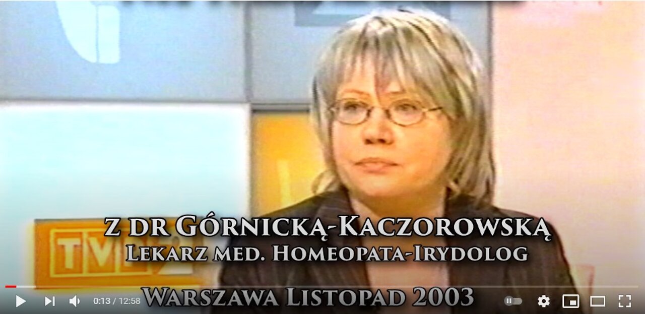 MEDYCYNA - HOMEOPATIA I IRYDOLOGIA - DIAGNOZOWANIE I LECZENIE CHORÓB Z TĘCZÓWKI OKA /2003 ©TV IMAGO