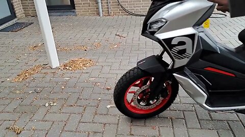 1st day Visual impressions Delivery of APRILIA SR GT 200 SPORT. An adventure maxiscooter motorcycle1