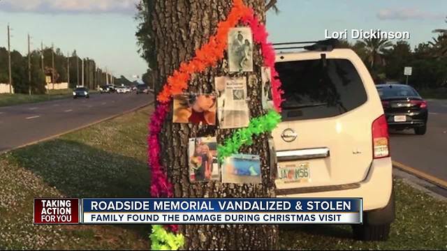 Mom offering reward to find daughter’s stolen roadside memorial
