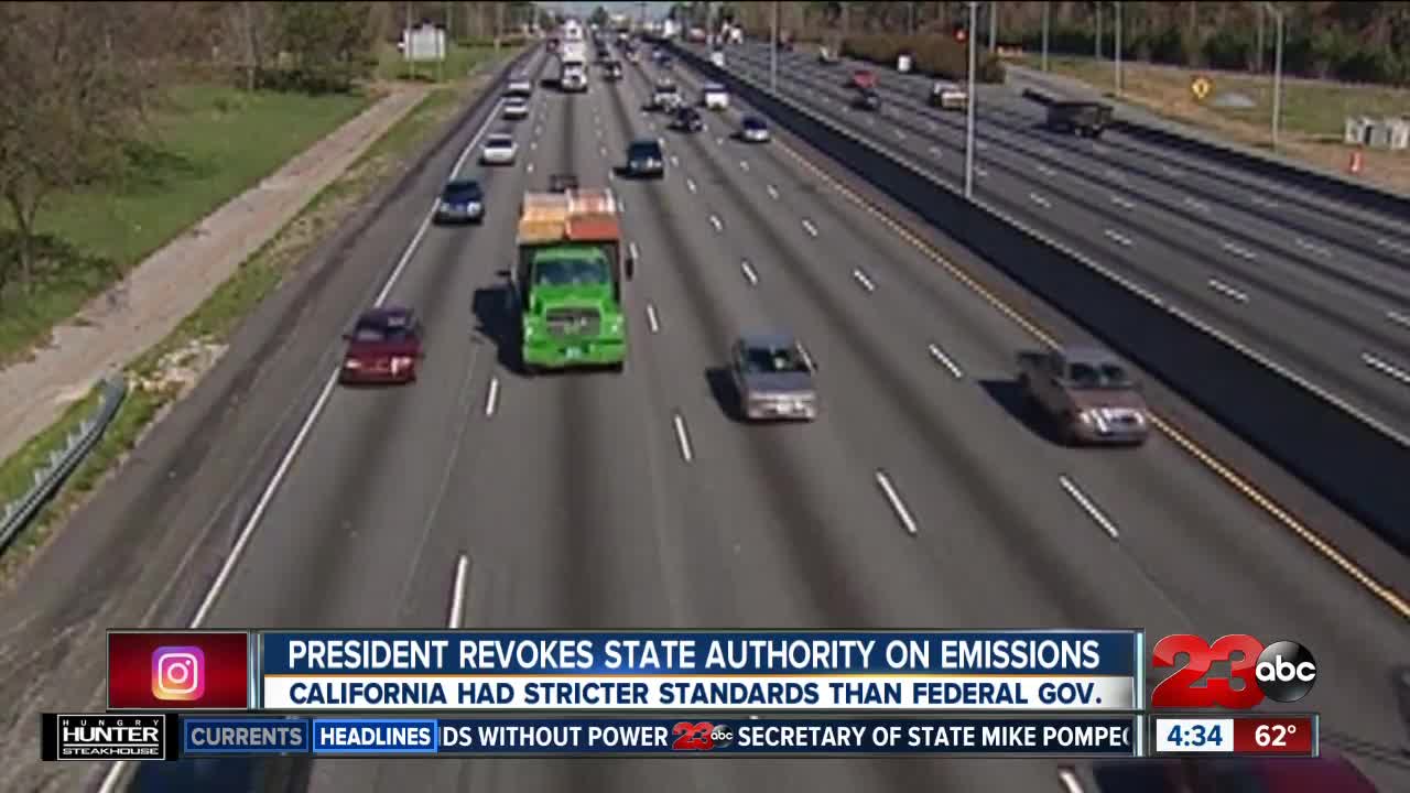 President Donald Trump revokes California's authority on emissions