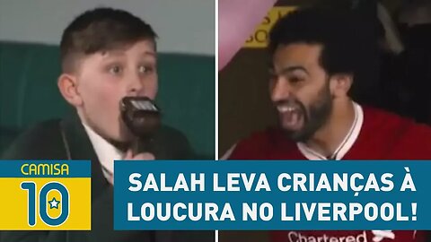 Demais! Salah faz surpresa e leva crianças à loucura no Liverpool!