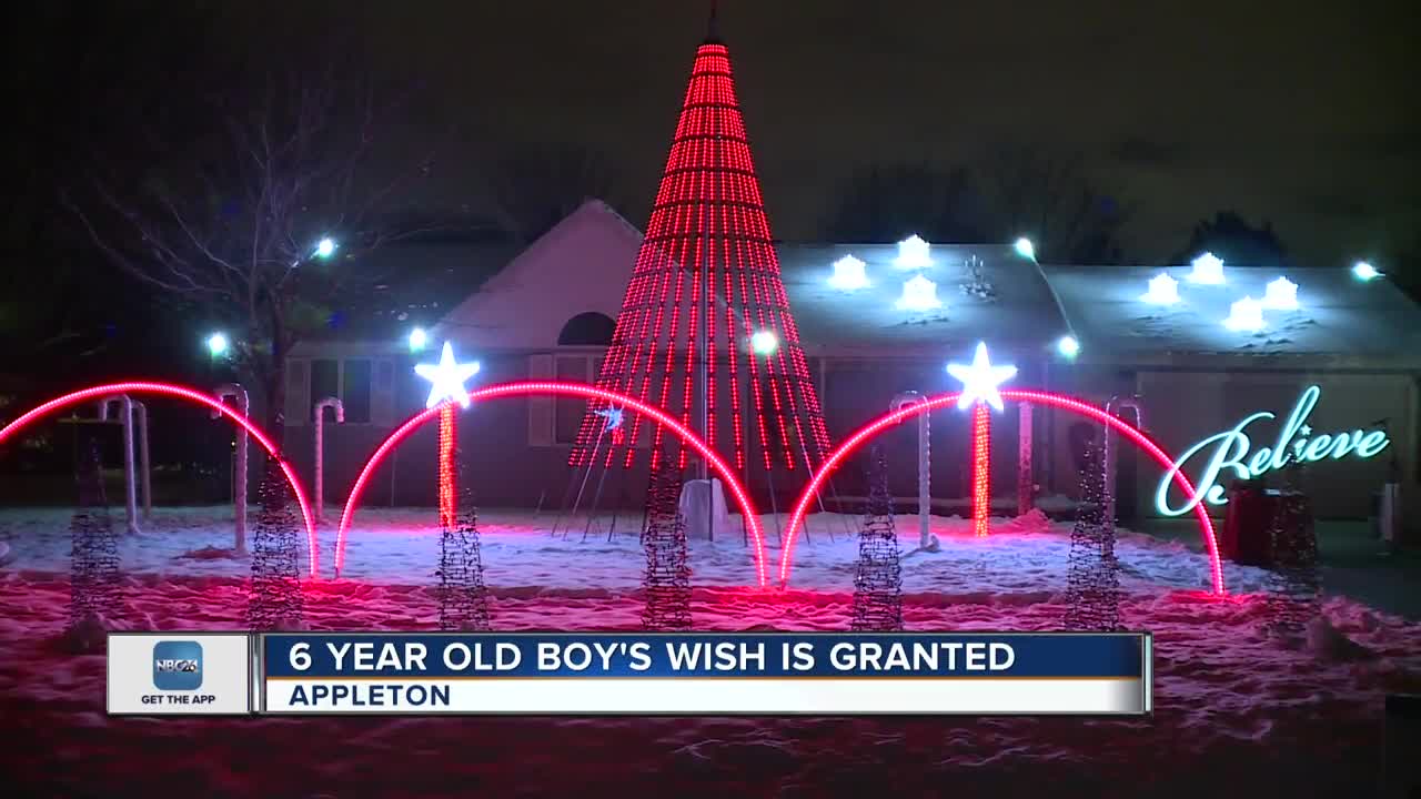 Make-A-Wish helps Appleton boy have Christmas light show