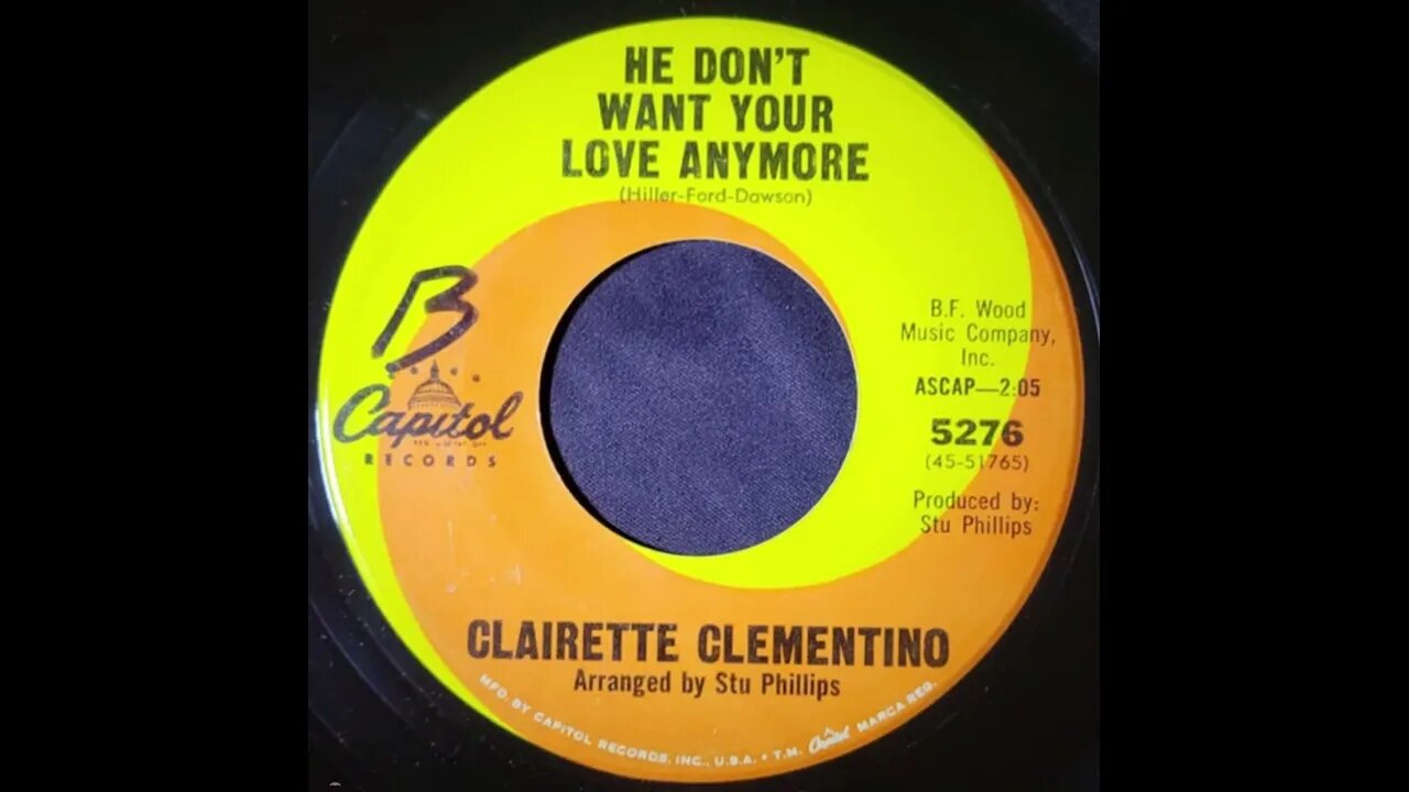 Clairette Clementino – He Don't Want Your Love Anymore