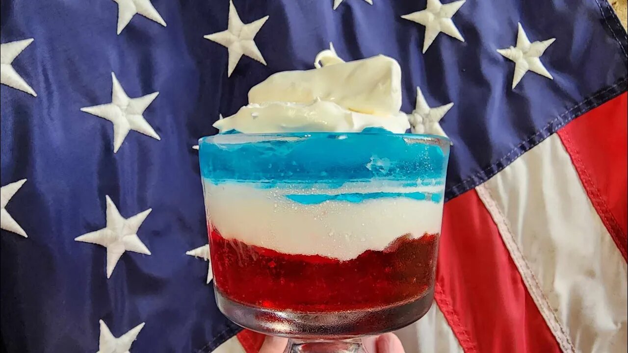 Red, White and Blue Jello Dessert - Nostalgic Summer Treat - 3 Ingredients - The Hillbilly Kitchen