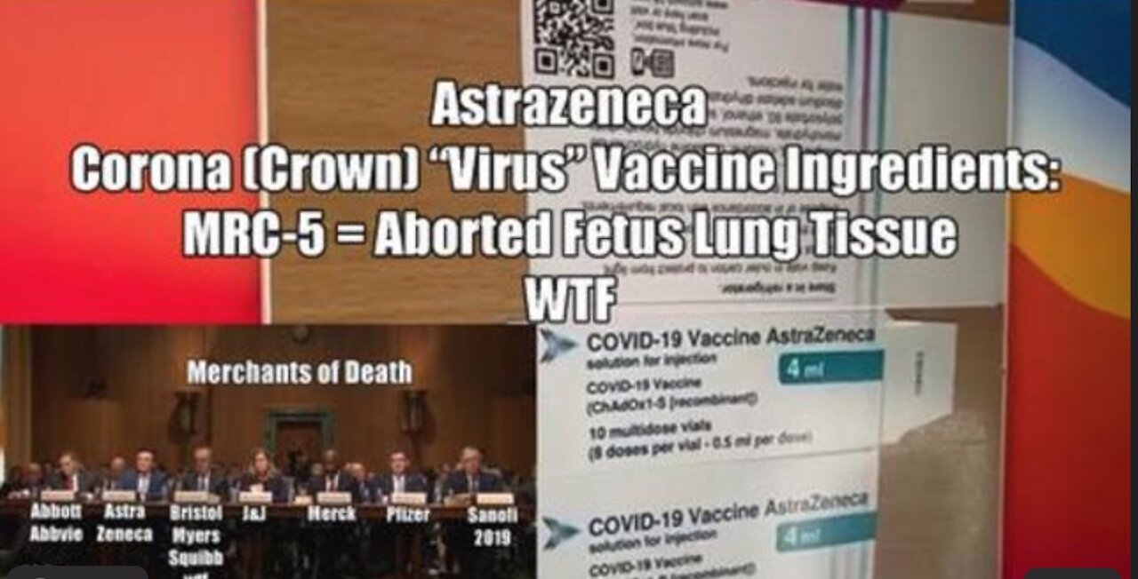 ASTRAZENECA VACCINE INGREDIENTS - MRC5 ABORTED MALE FETUS LUNG TISSUE WTF JAN 2021 [MIRROR]