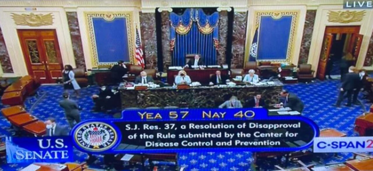 BREAKING: Senate Votes 57-40 to Pass R Paul’s Bill to End Transportation, Airplane Mask Mandate