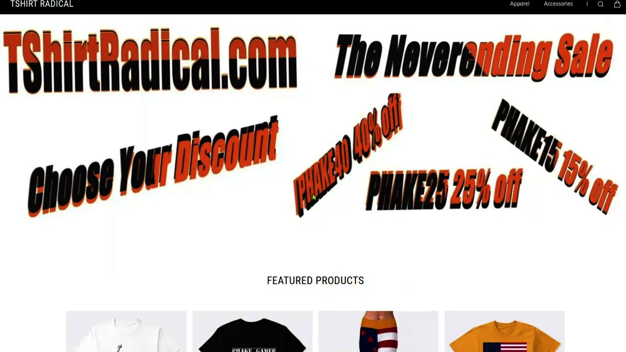 ** THE NEVER ENDING SALE ** TShirtRadical.com