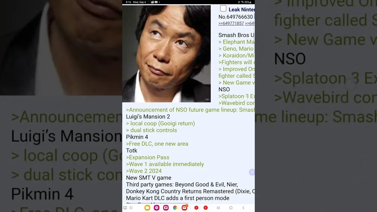 dated nintendo direct leak