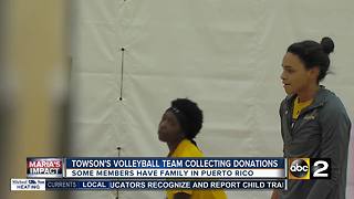 Towson Volleyball holds drive for Puerto Rico