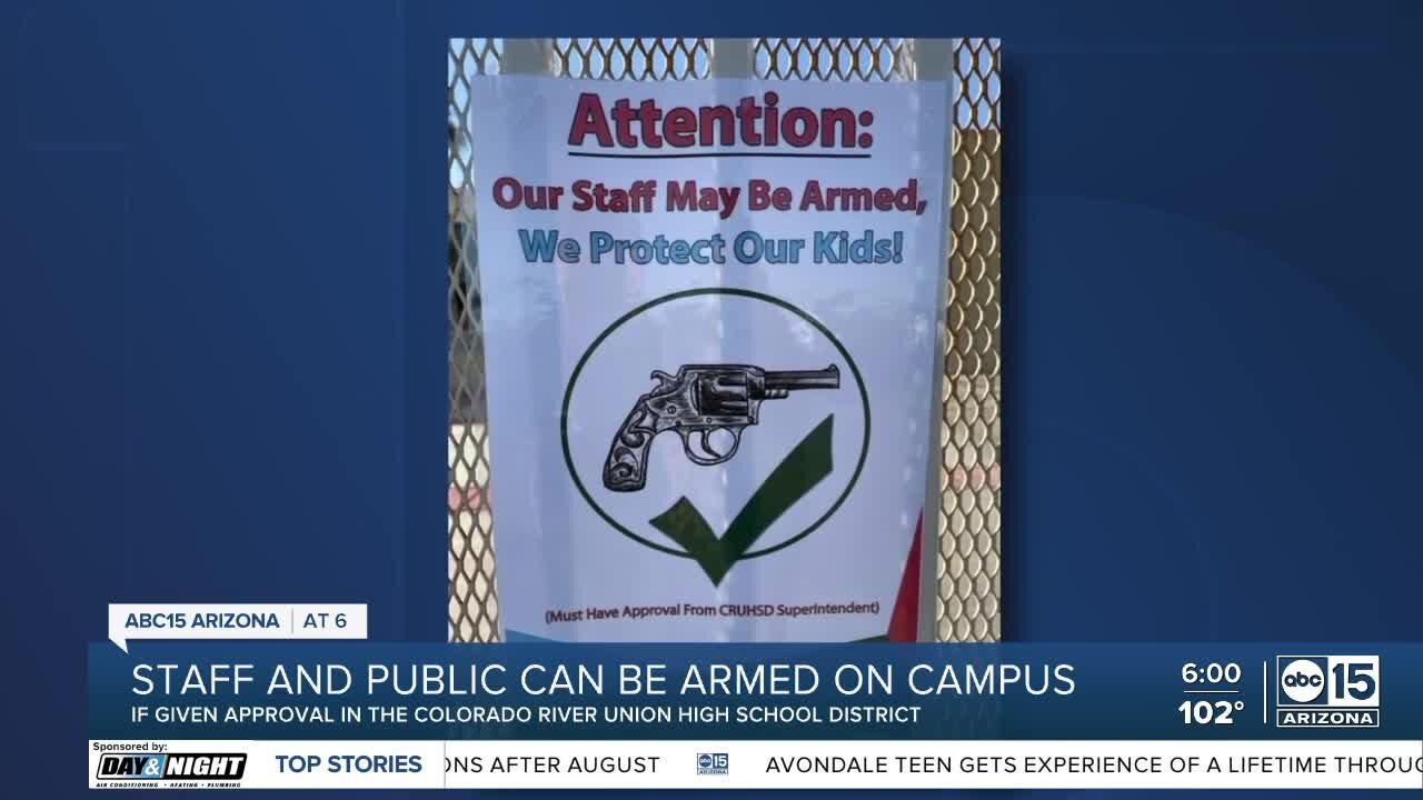 Staff and public can be armed on campus in one Arizona district