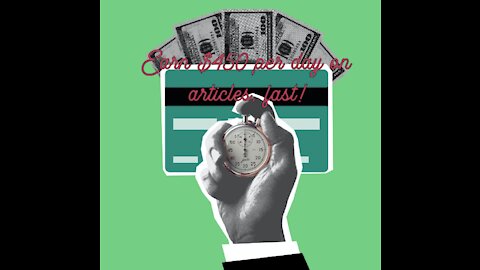 Earn $450 per day on articles, fast!