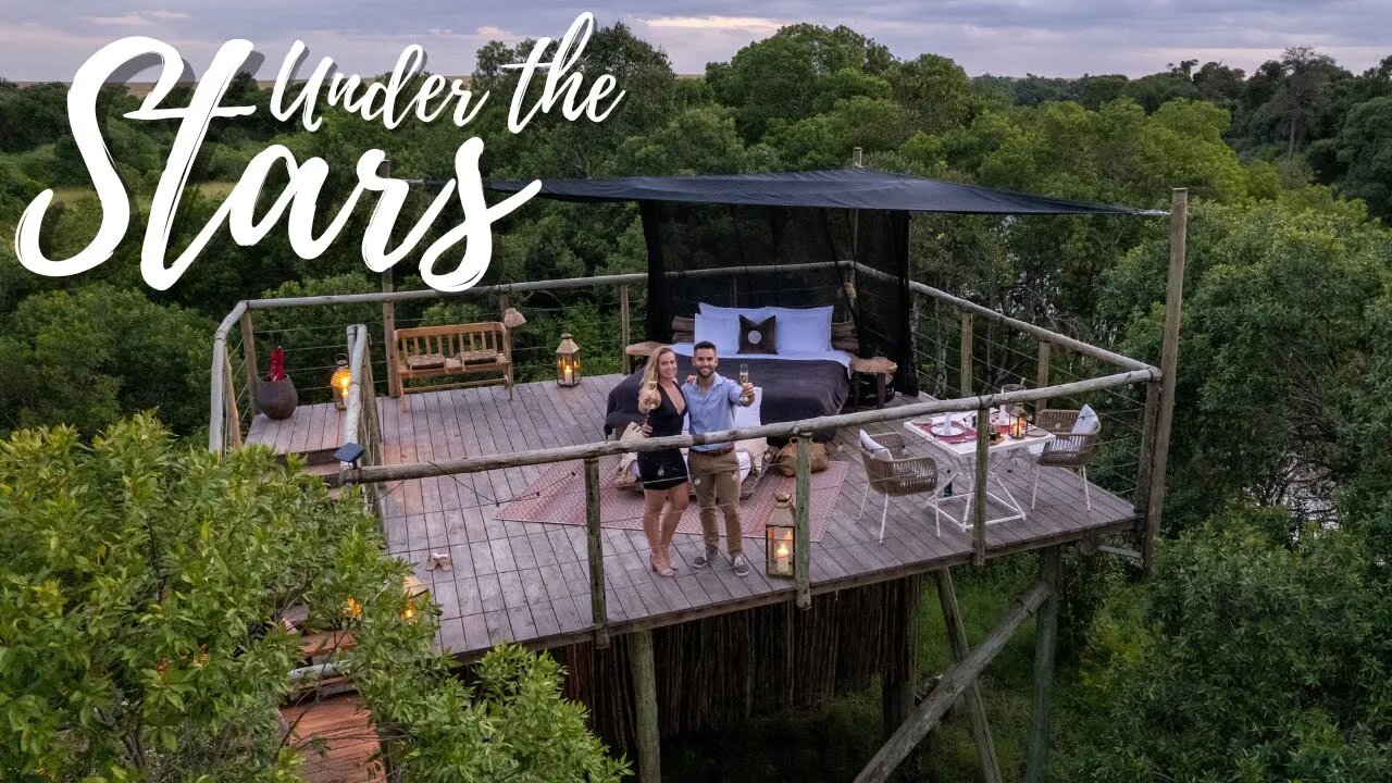 Most Unique Night Of Our Lives / Luxury STAR BED In The Maasai Mara