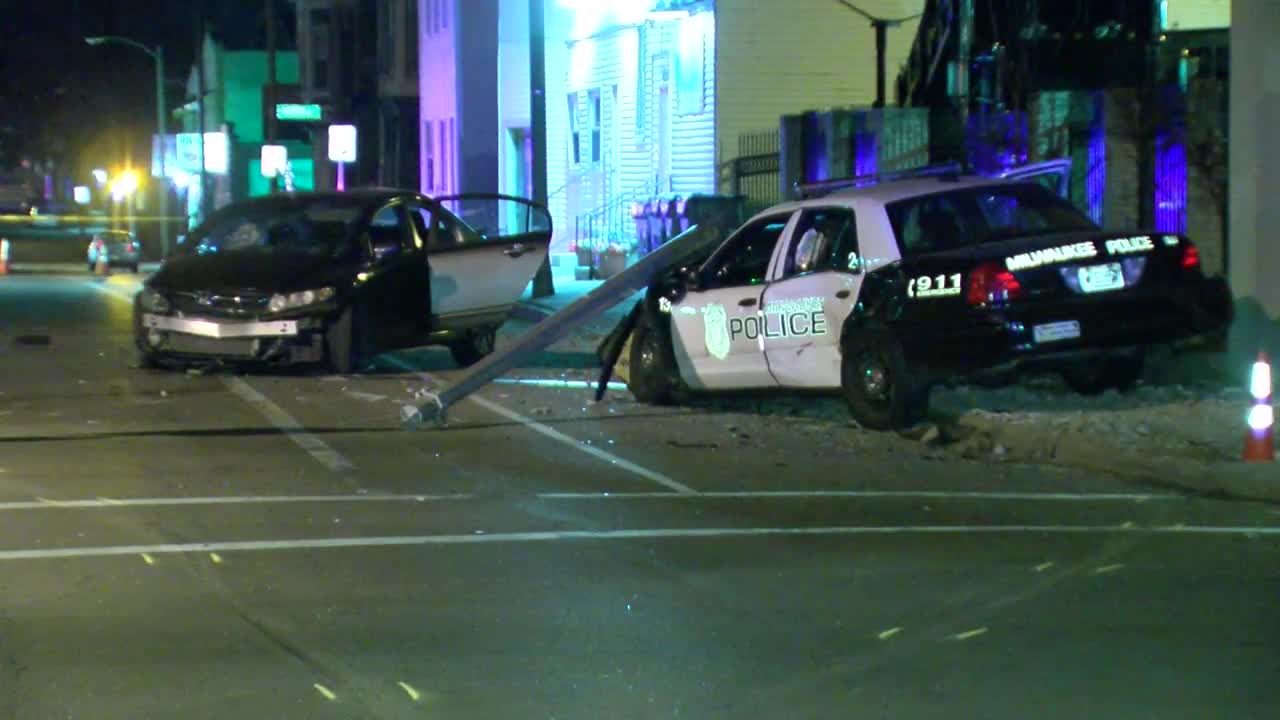 Two Milwaukee Police officers hurt after suspect drunk driver strikes squad car