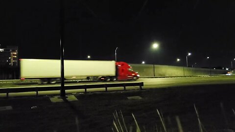 Reversed Night Time on Interstate 4 in Orlando - Traffic and Sound