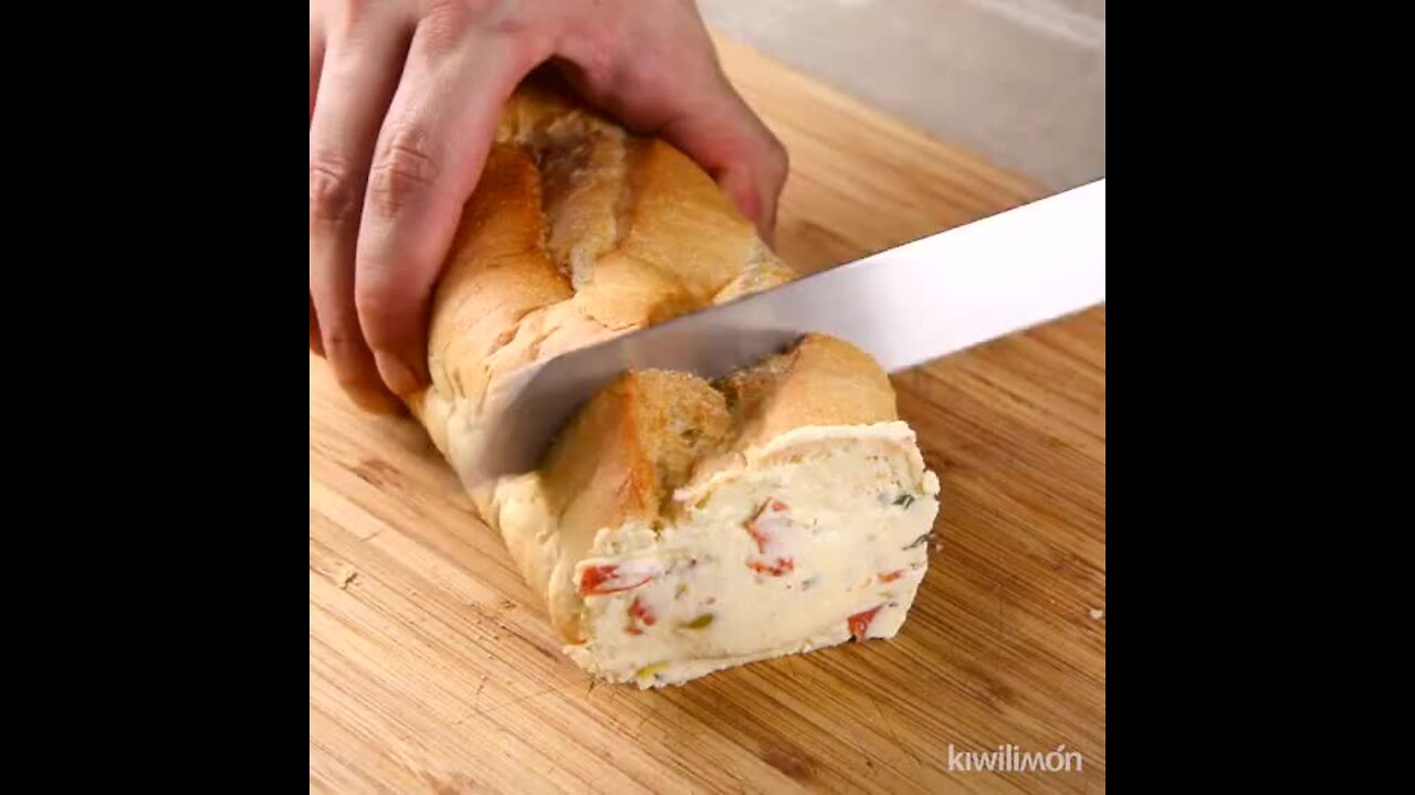 Bread Stuffed with Cream Cheese and Spices