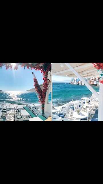 Restaurant on the sea looks like scene from a fairytale