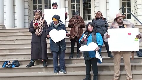 The Stop Trafficking our Children Press Conference city hall steps NYC 3/8/23 hosted