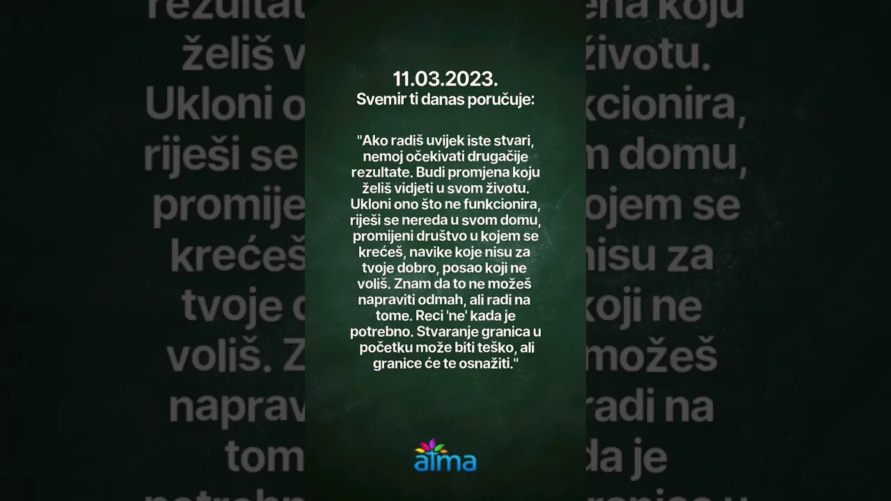 Poruka Svemira 11.03.2023. 💙