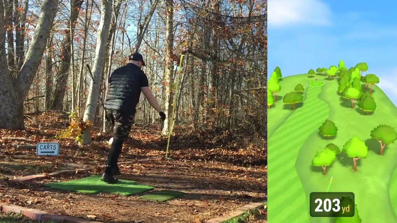 Reigate Heath Golf Club - 9 Hole Sim Course Vlog on Garmin R10 Launch Monitor Simulator HTH #top50