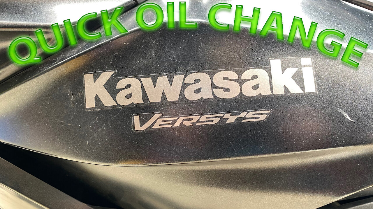 How to change the oil in a Kawasaki Versys 650