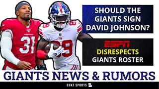 Sign David Johson? + ESPN & PFF Disrespect The Giants Roster