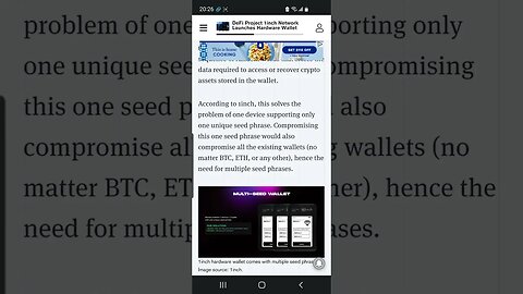 Article - Defi Project 1inch Network Launches Hardware Wallet