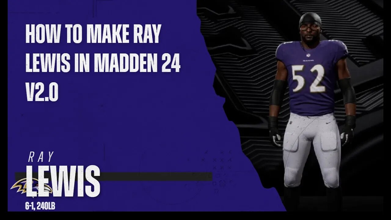 How To Make Ray Lewis In Madden 24 V2.0