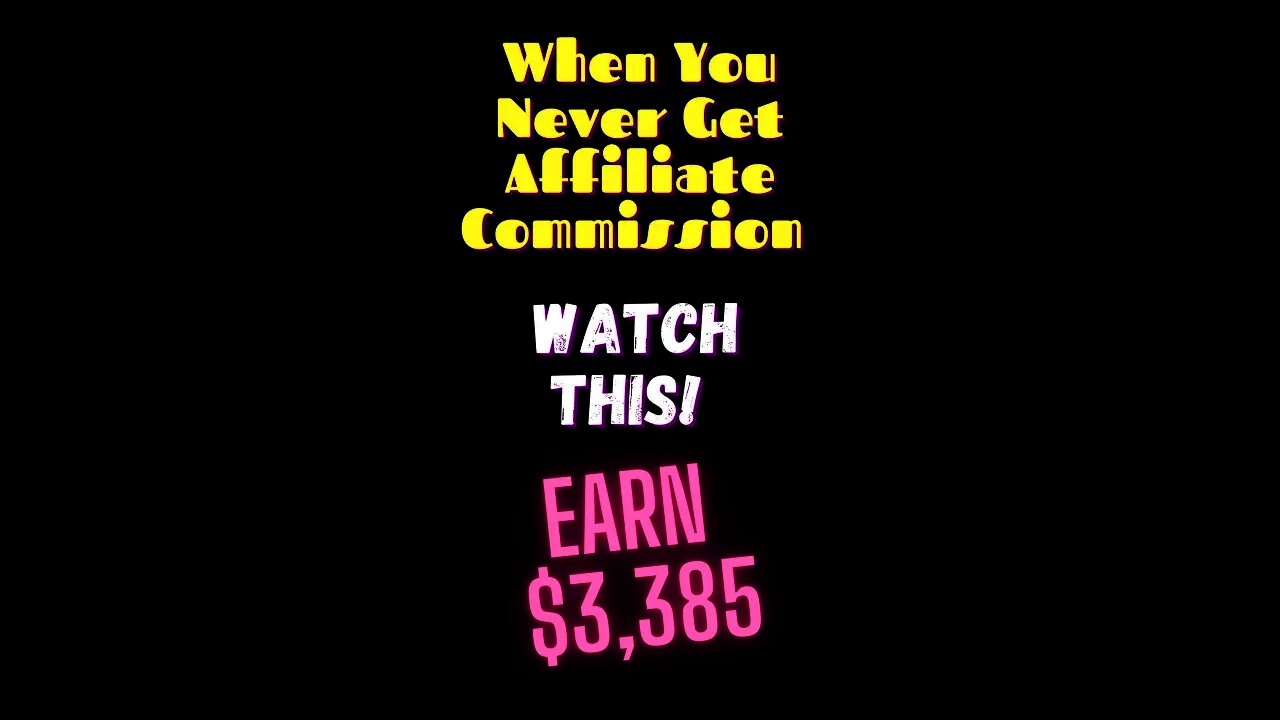 When You Never Get Affiliate Commission Watch This! #shorts