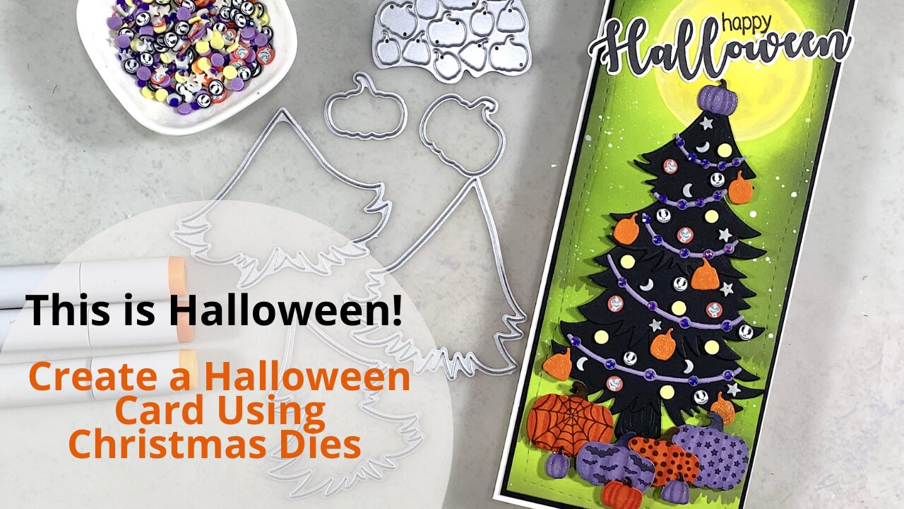 Create a Halloween Card using Christmas Dies