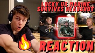 IRISH MAN REACTS TO LUCKY US MARINE SURVIVES HEADSHOT!!