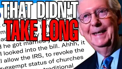 SENATE REPUBLICANS TURN ON ITS VOTERS IN RECORD TIME