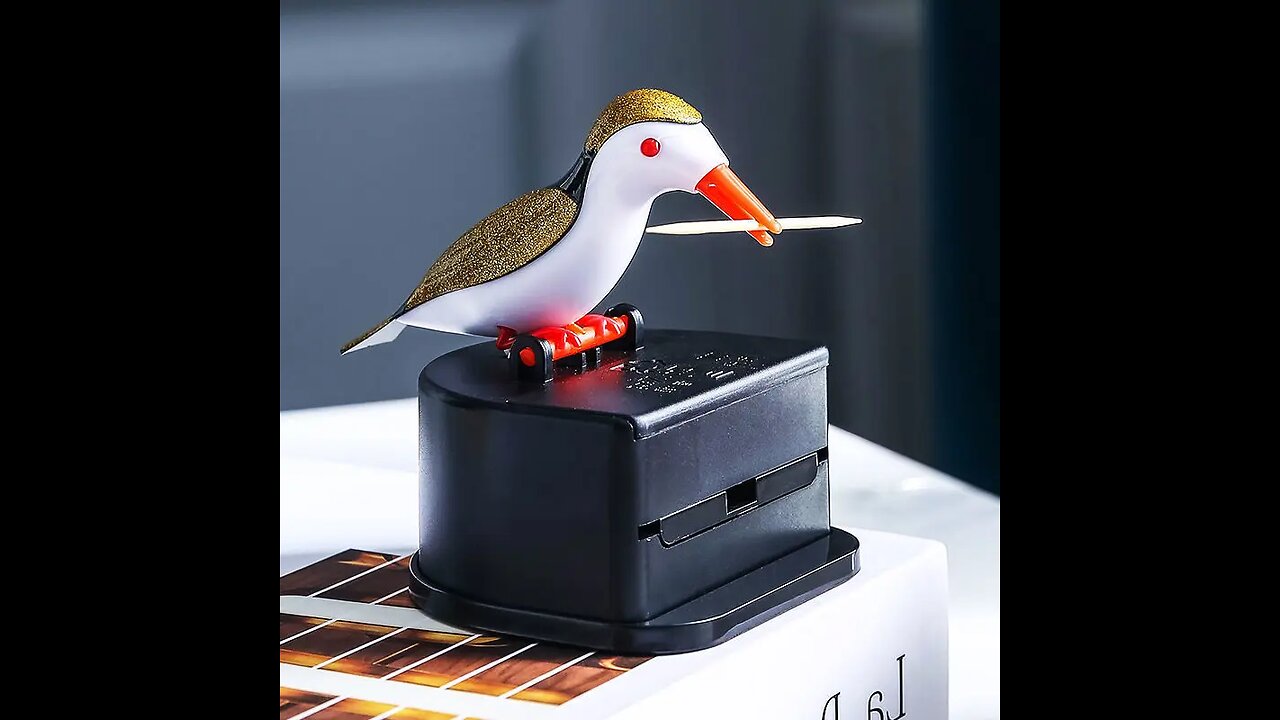 SALE!Cute Little Bird Toothpick Container Automatic Toothpick Dispenser