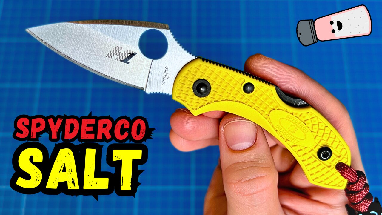 Spyderco Dragonfly Salt with H1 & H2 Blade Steel and Yellow FRN Scales
