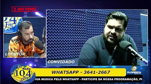 Entrevista com o Deputado Estadual Jean Oliveira na Rádio 104fm de Alta Floresta D´Oeste