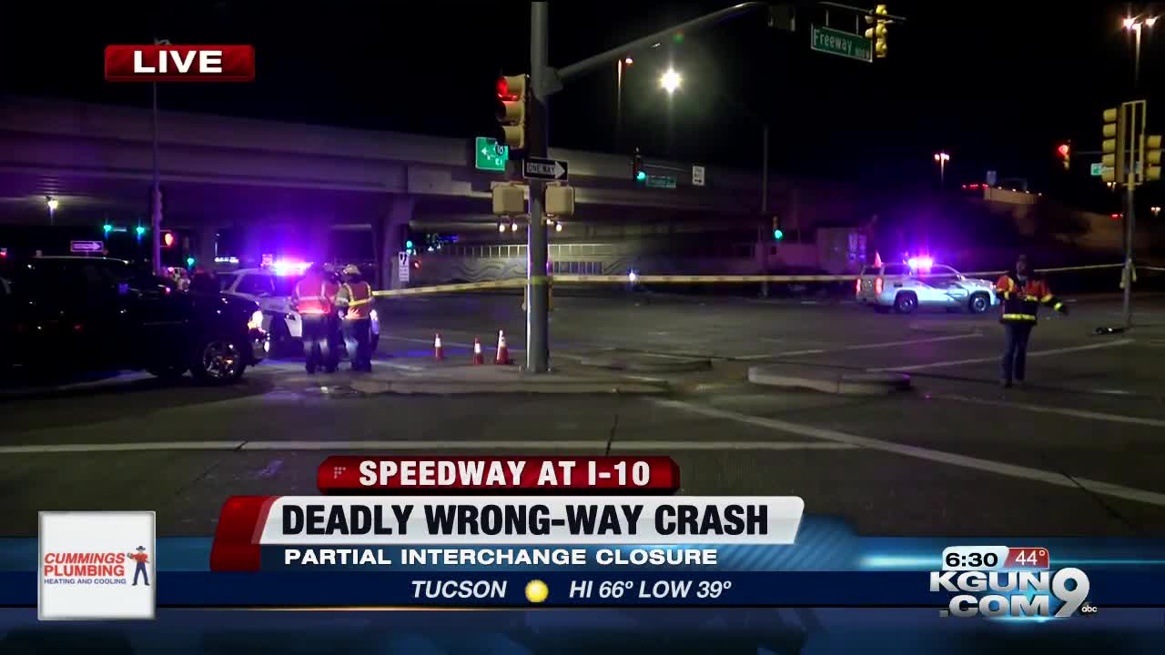 Deadly wrong-way crash shuts down Speedway near I-10
