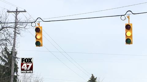 Traffic light at busy intersection finally turned on