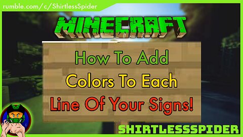 How 2 Add Multi-Colors To Signs In Minecraft