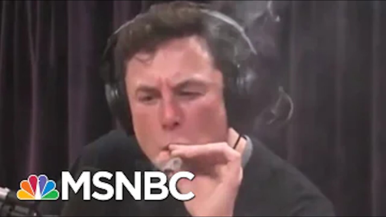 Smoking Elon Musk on public