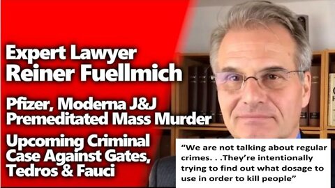 Worldwide | Dr. Reiner Fuellmich on Upcoming Criminal Case Against Bill Gates, Fauci, Tedros...