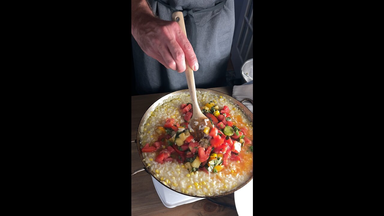 Sweet Corn and Tomato Salad Risotto