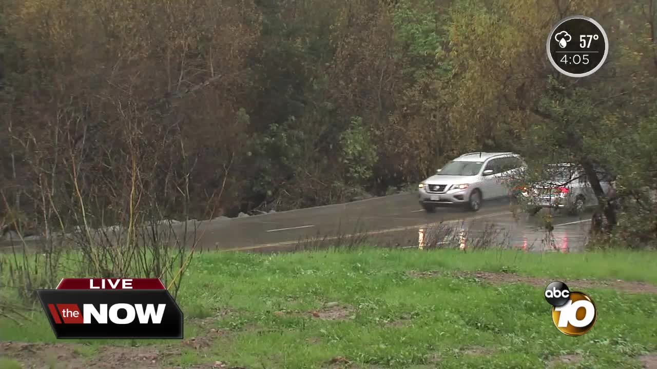 Heavy rain affecting San Diego River