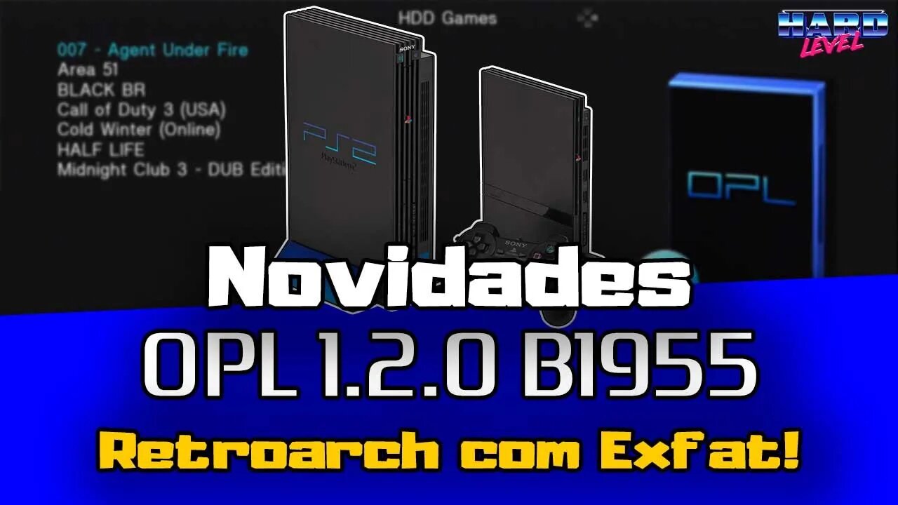 OPL 1.2.0 Oficial Beta 1955 e Retroarch com suporte a EXFAT!