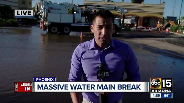 BREAKING: Water main break in north Phoenix